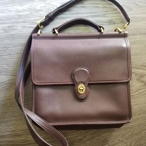 Brown leather Coach Willis bag